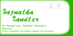 hajnalka kandler business card